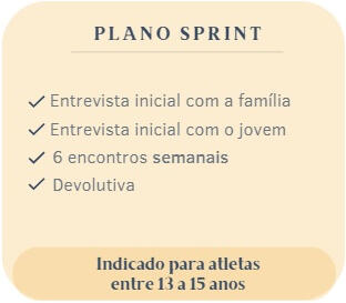 Indicado para atletas entre 13 a 15 anos